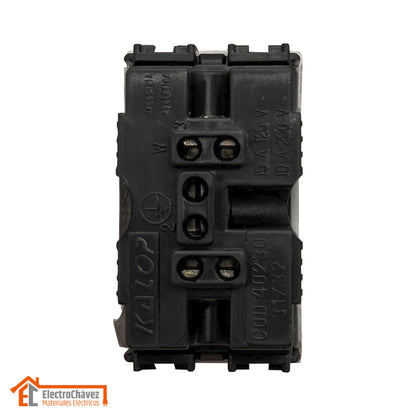 Modulo Enchufe 10a Compatible Placa Hidrobox Exterior Intemperie  - Kalop