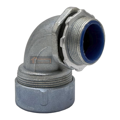 Conector Curvo 40 mm Para Flexible Metálico