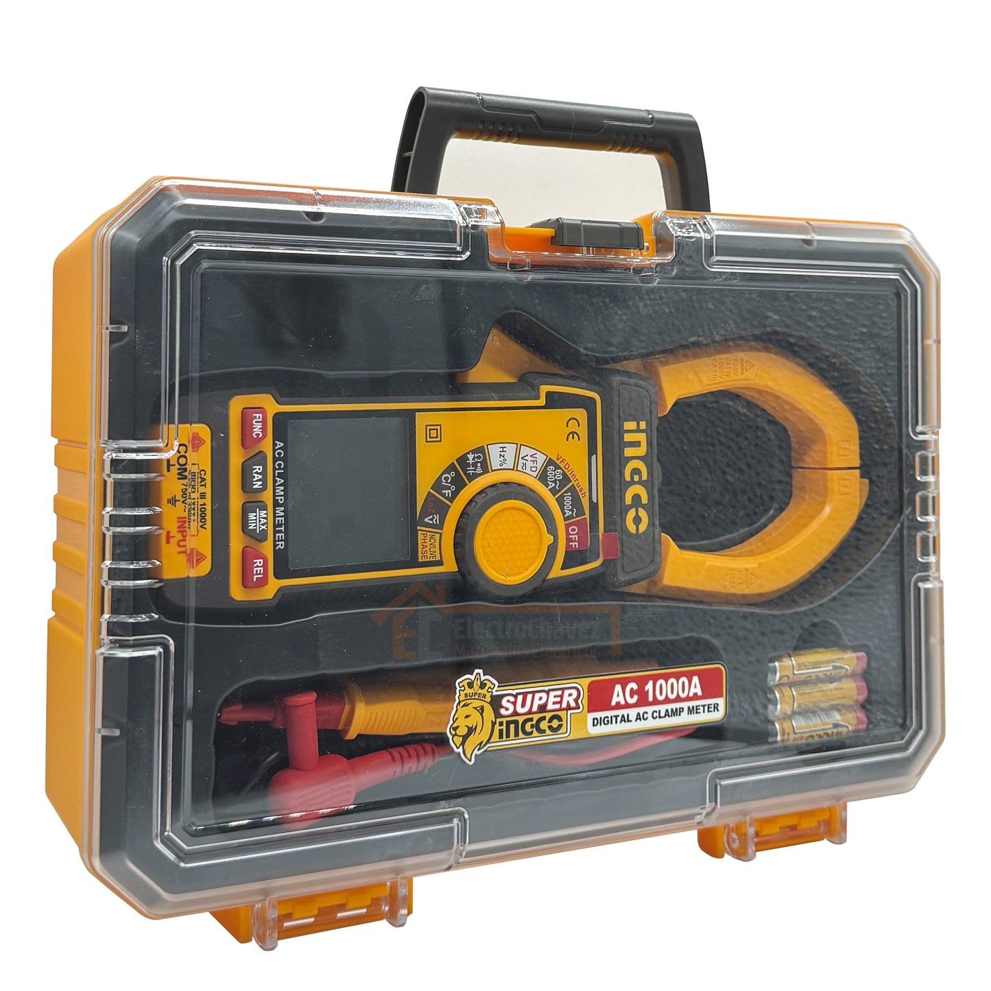 Tester Tenaza Pinza Amperimetro Multimetro 1000v Digital Profesional - Ingco