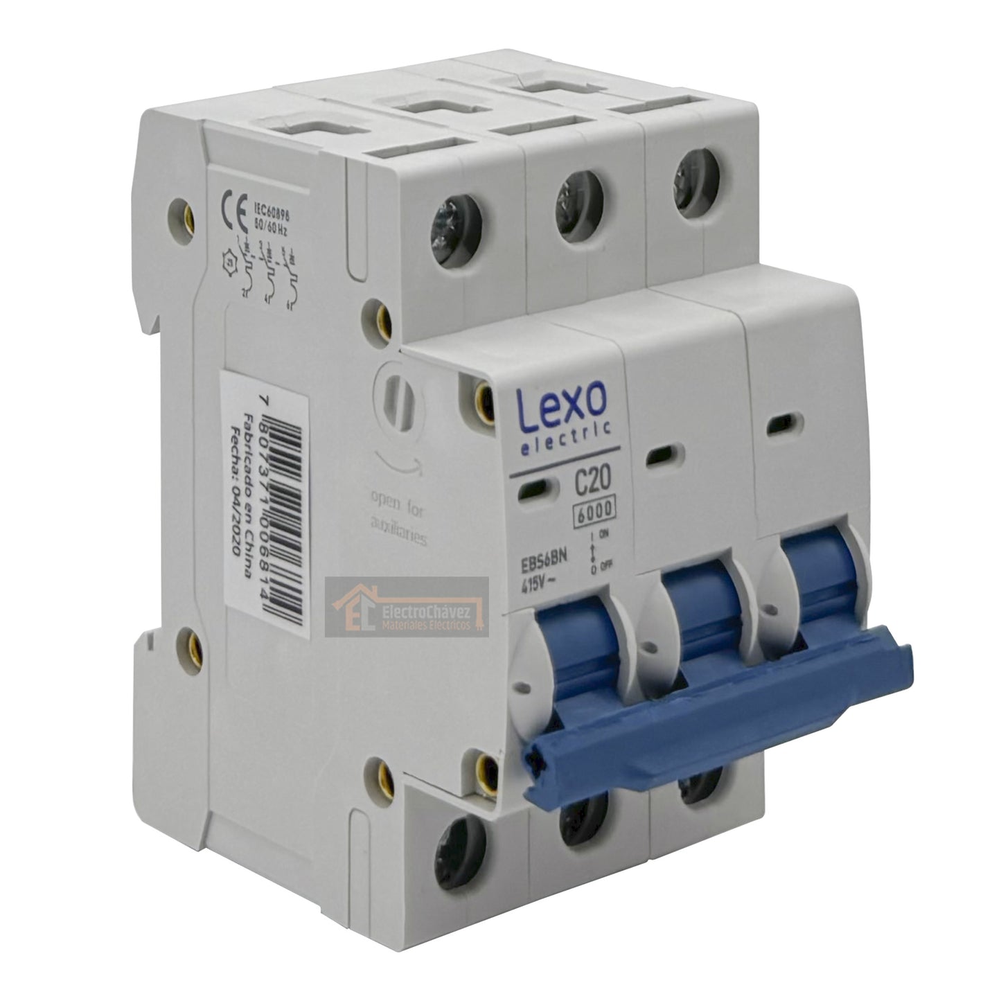 Interruptor Disyuntor Automático Tripolar 3p 20a (3x20a) 6ka Curva C - Lexo