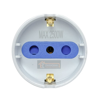 Adaptador Schuko 10a 2p+t Blanco Certificado - Lexo