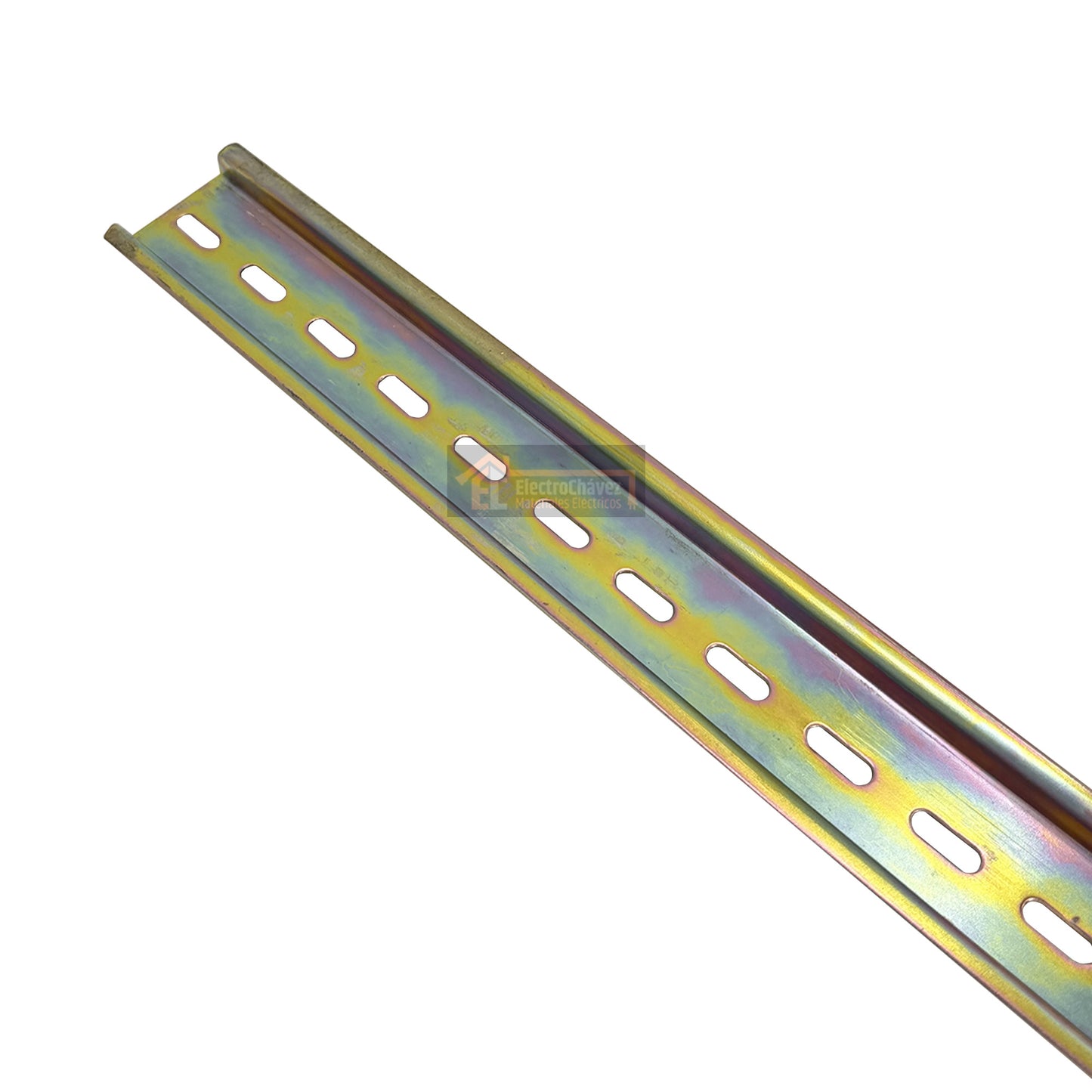 Riel Din Bicromado Perforado 35 mm x 1 m
