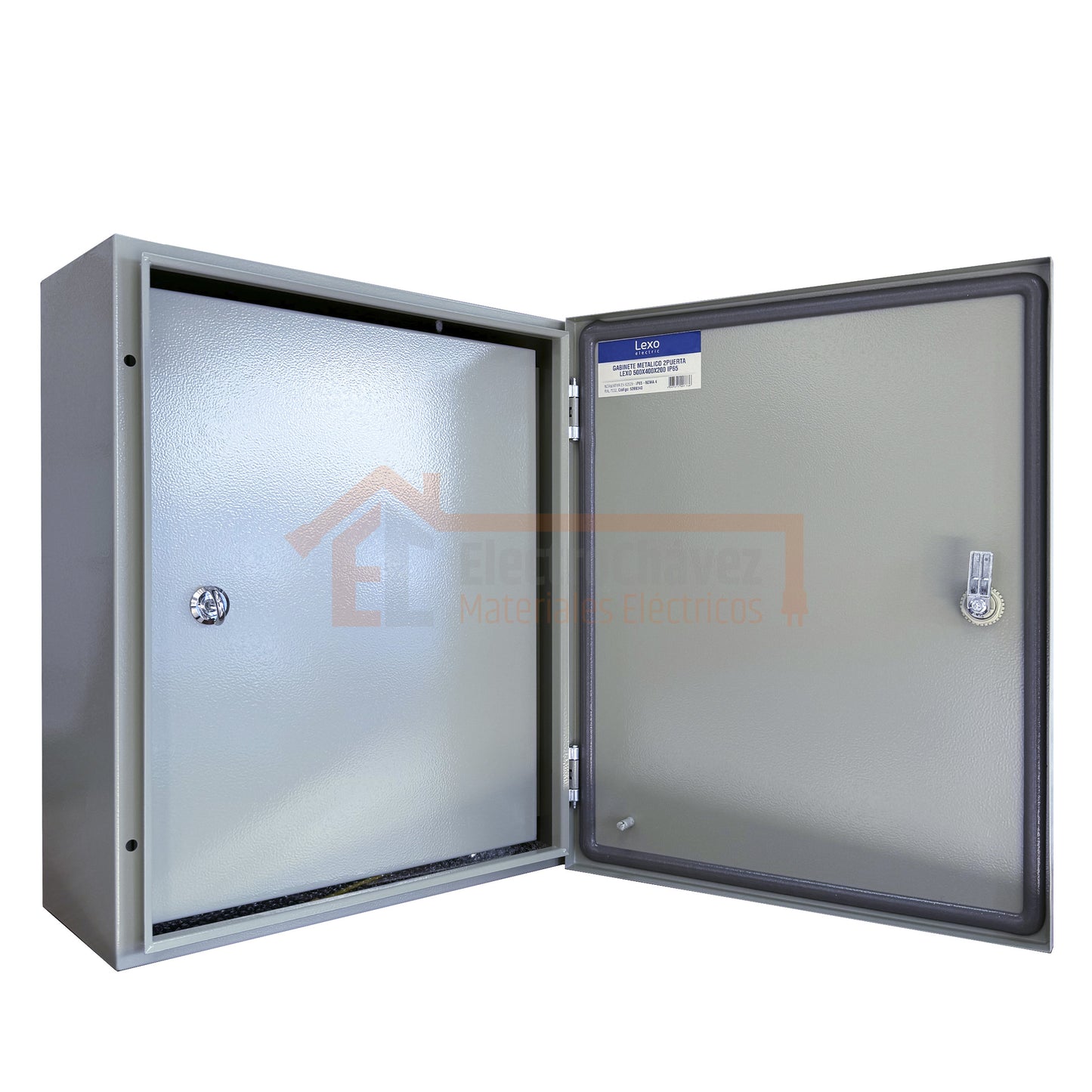 Gabinete Tablero Metálico Eléctrico 500x400x200 2 puerta Ip65