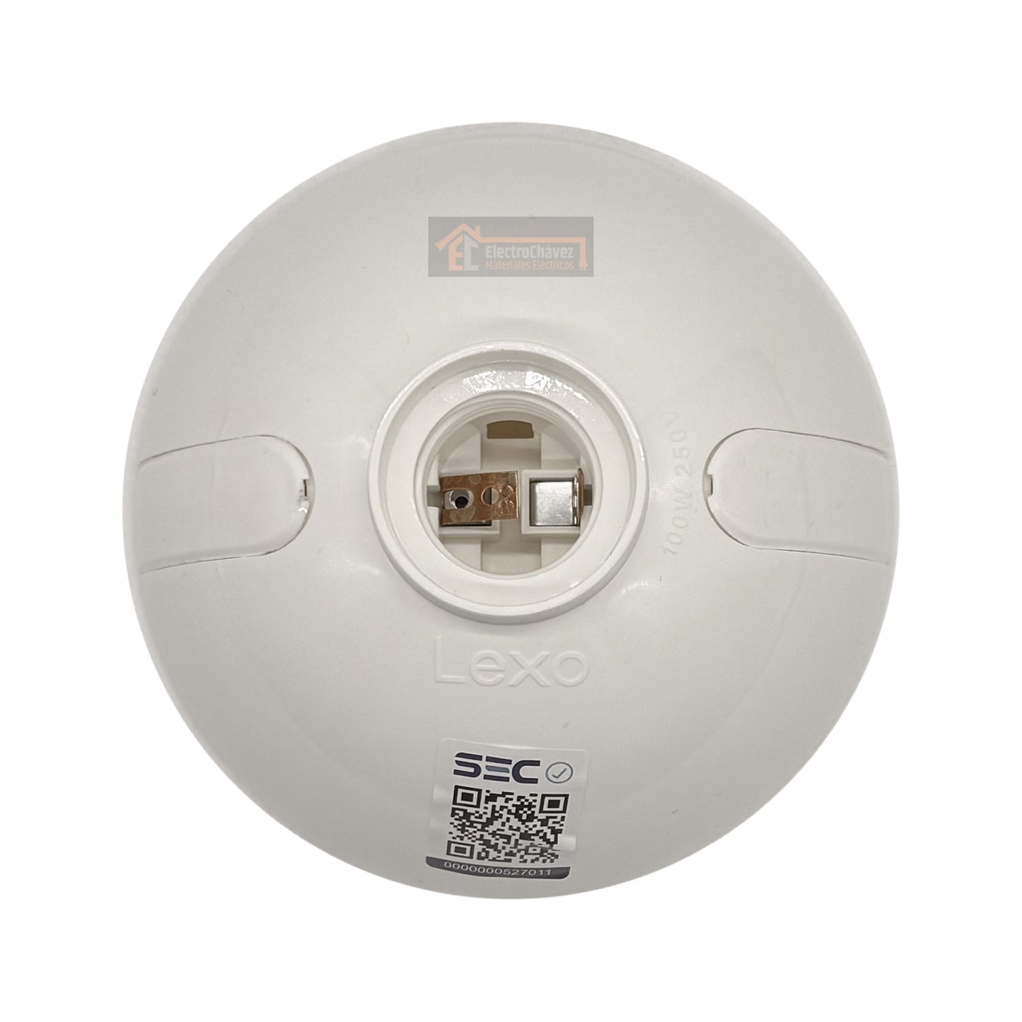 Base Oval Portalámpara Sobrepuesta E-27 Blanco