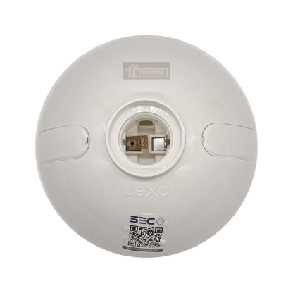 Base Oval Portalámpara Sobrepuesta E-27 Blanco
