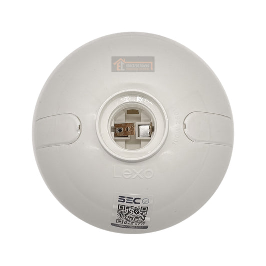 Base Oval Portalámpara Sobrepuesta E-27 Blanco