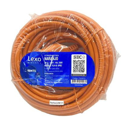 Alargador Extensión Eléctrico Simple Industrial 10 Metros Certificado - Lexo