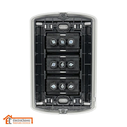 Enchufe Embutido Triple 2p+t 10a Modus Plus - Bticino