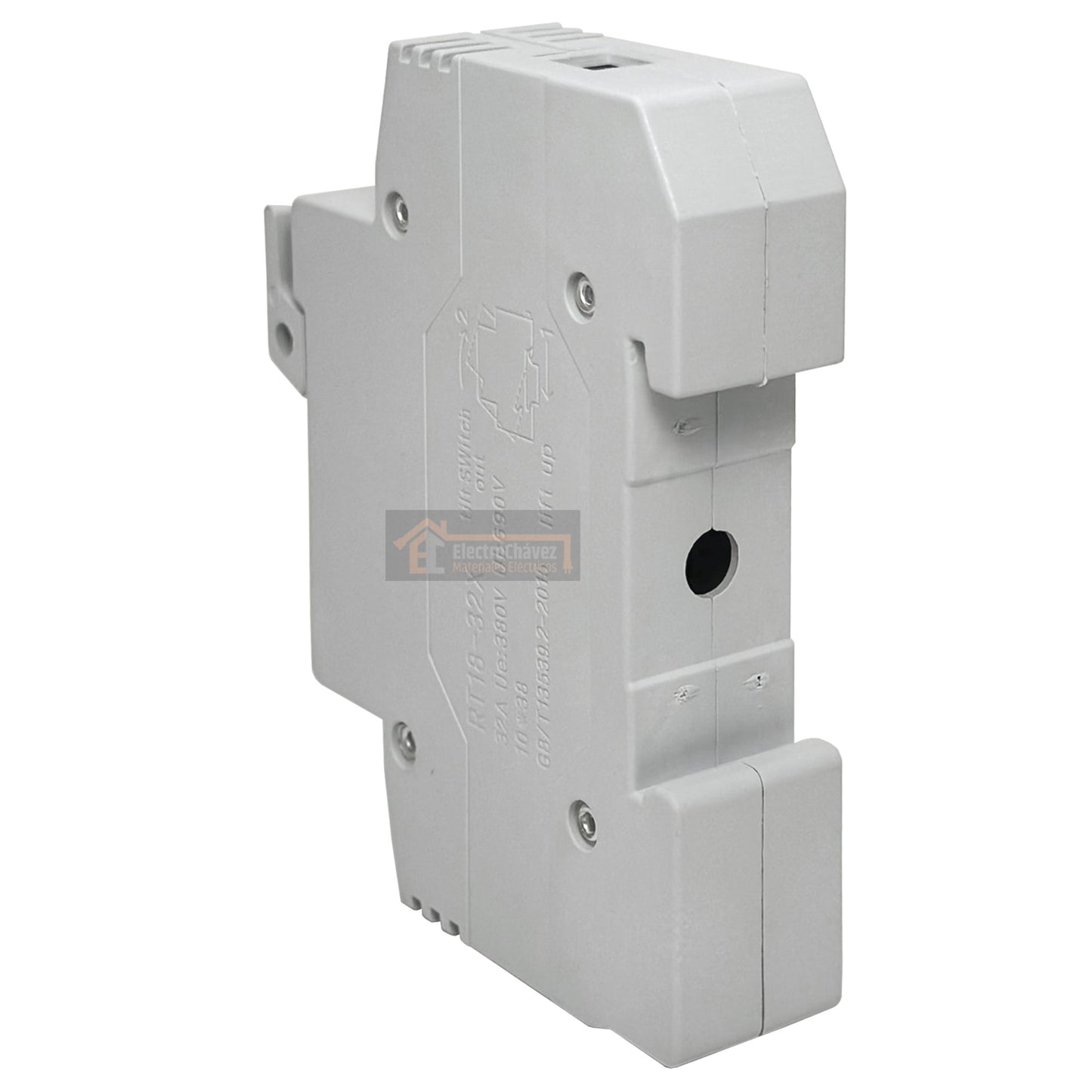 Base Portafusible con Luz Piloto 1p 10x38mm 32a Riel Din (Sin Fusible)