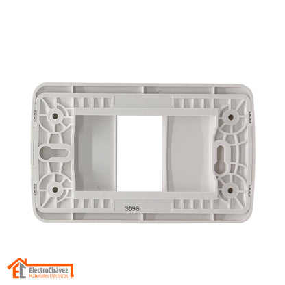 Tapa / Placa 1 Módulo Embutida Con Soporte Blanco - Lexo