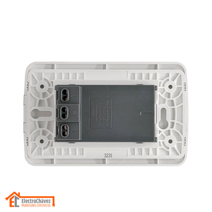 Enchufe Embutido Duplex 2p+t 10a blanco Armado - Lexo