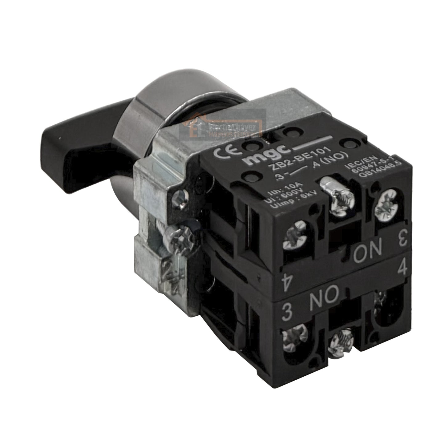 Selector 3 Posiciones 10a (2no) (1-0-2) 22mm