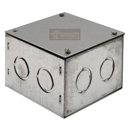 Caja Metálica 100x100x65 Sobrepuesta Pre-Galvanizada
