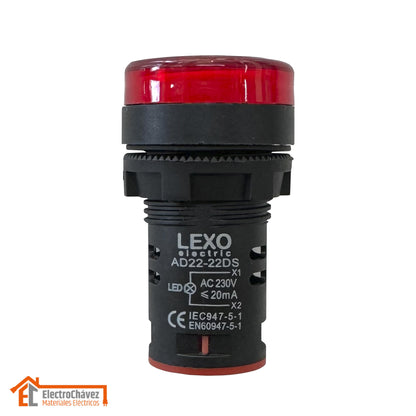 Luz Piloto Led 22mm 220v Ip67 (Rojo)