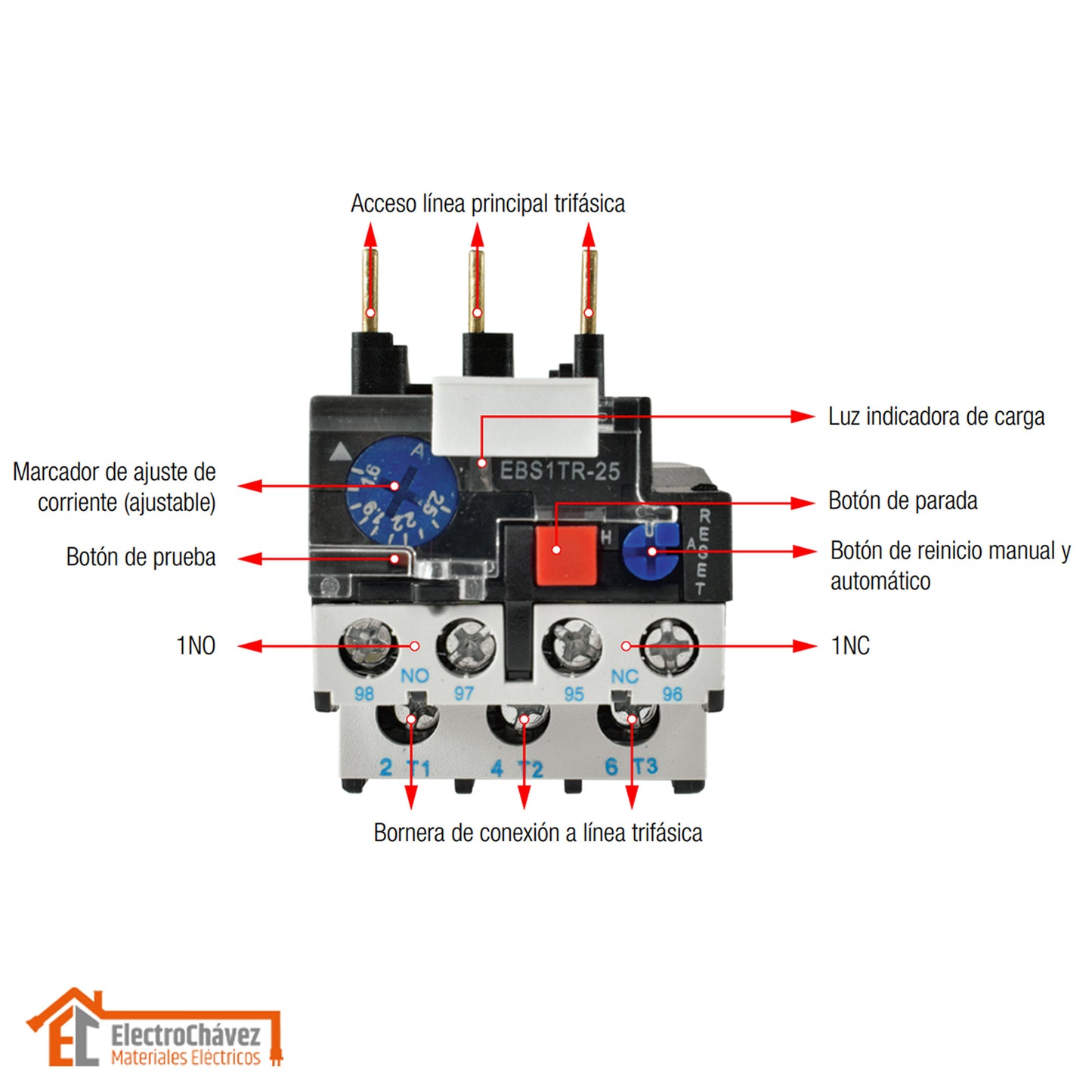 Relé Térmico Regulable (23 - 32a) para Contactor - Lexo