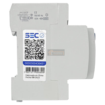 Interruptor Disyuntor Automático Diferencial 4p 40a (4x40a) 30mA Tipo AC - Lexo