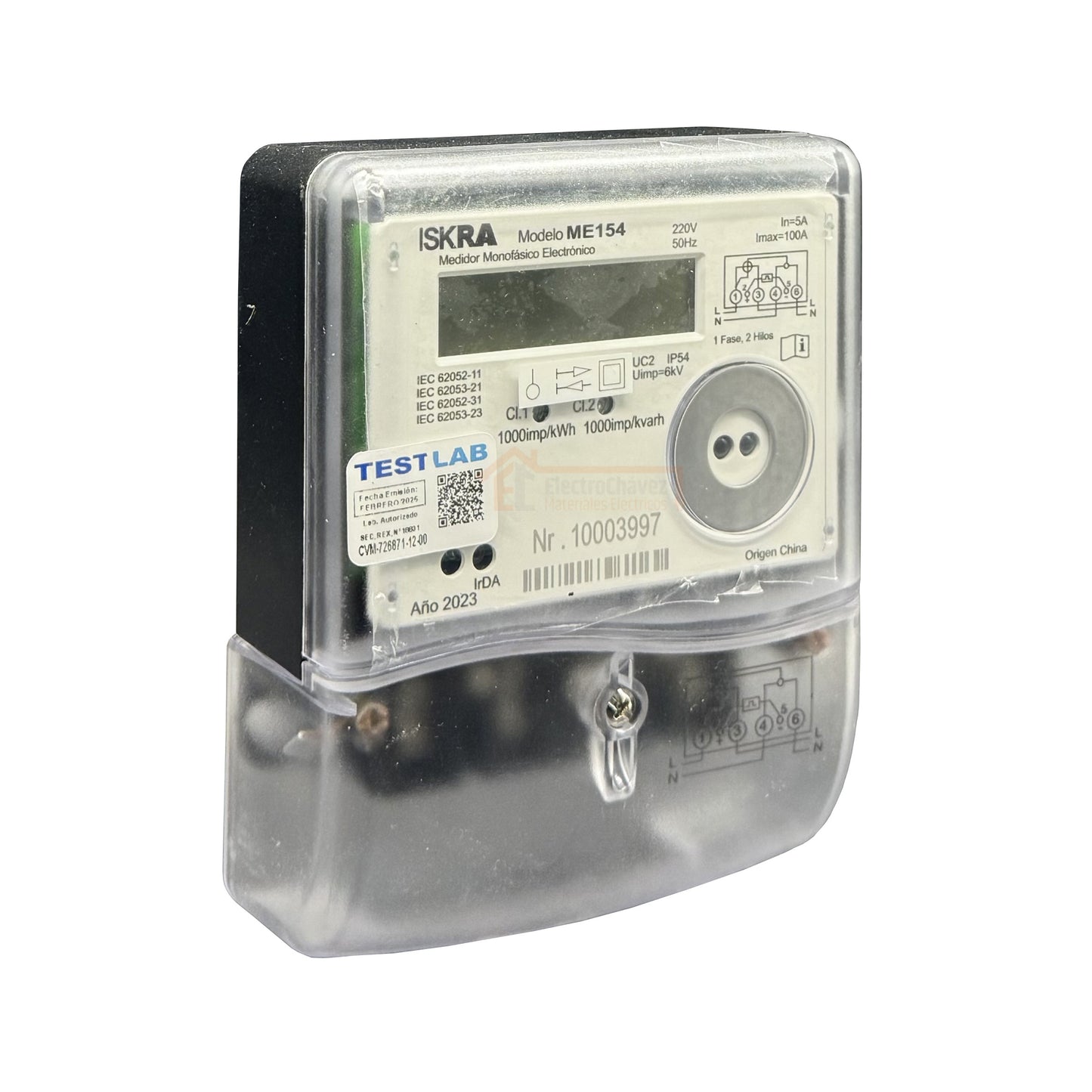 Medidor Electrónico Bidireccional Sistema Solar 5(100)A 220V - ISKRA