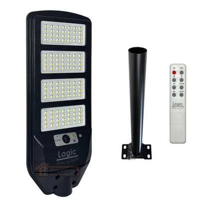 Foco Luminaria Solar 200w Con Sensor + Soporte Anclaje - Logic
