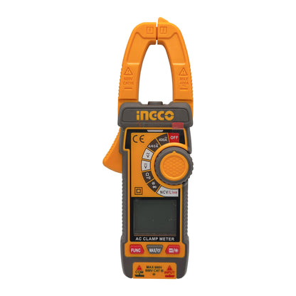 Tester Tenaza Pinza Amperimetro Multimetro Digital 600v (DCM62001) Profesional - Ingco