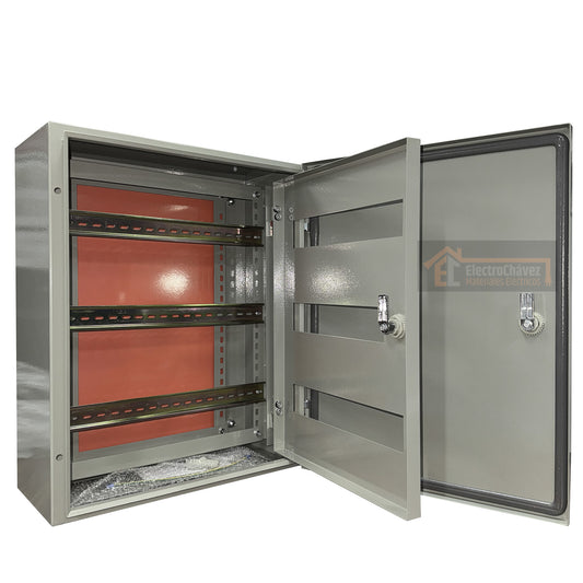 Gabinete Tablero Metálico Eléctrico 500x400x200 1 puerta con chasis Ip65