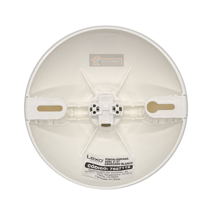 Base Oval Portalámpara Sobrepuesta E-27 Blanco