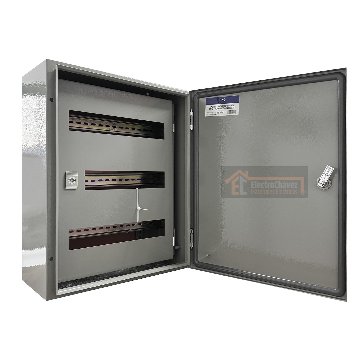 Gabinete Tablero Metálico Eléctrico 500x400x200 1 puerta con chasis Ip65