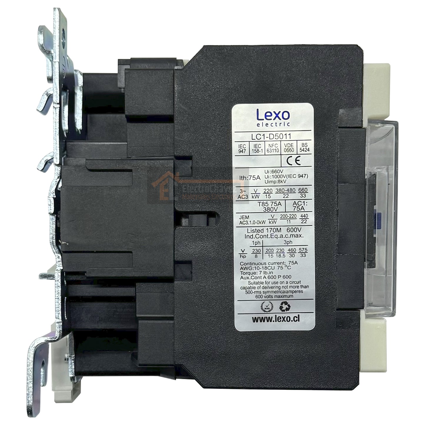 Contactor 50A / 3P + 1NO + 1NC Bobina 220v - Lexo