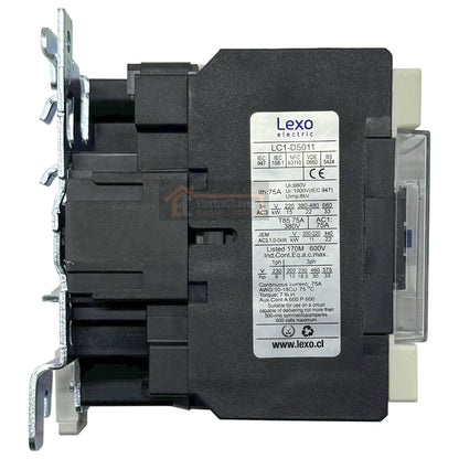 Contactor 50A / 3P + 1NO + 1NC Bobina 220v - Lexo