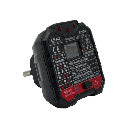 Probador Diferencial Tester De Enchufes + Adaptador Schuko - Lexo