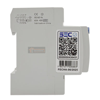 Interruptor Disyuntor Automático Diferencial 4p 25a (4x25a) 30mA Tipo AC - Lexo