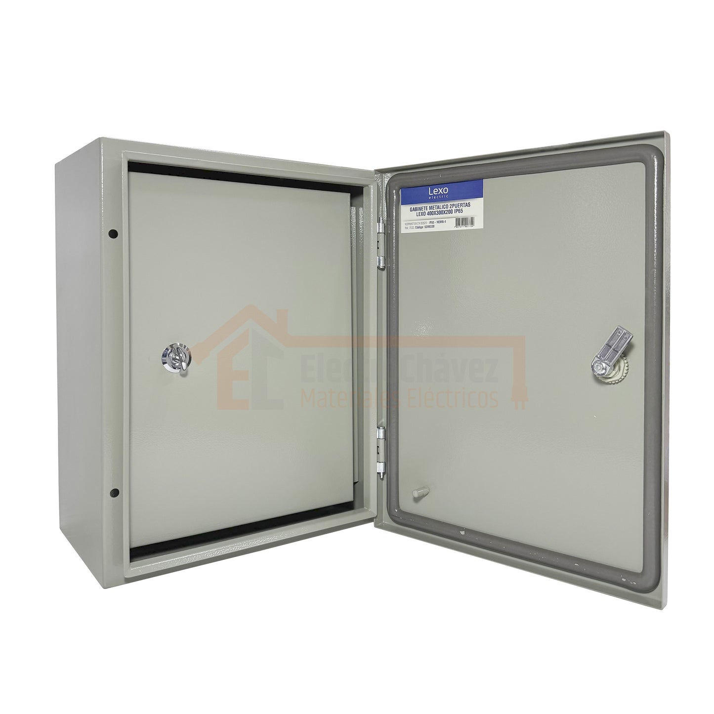 Gabinete Tablero Metálico Eléctrico 400x300x200 2 puerta Ip65