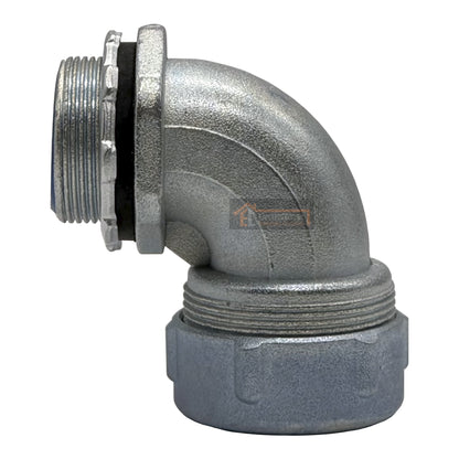 Conector Curvo 40 mm Para Flexible Metálico
