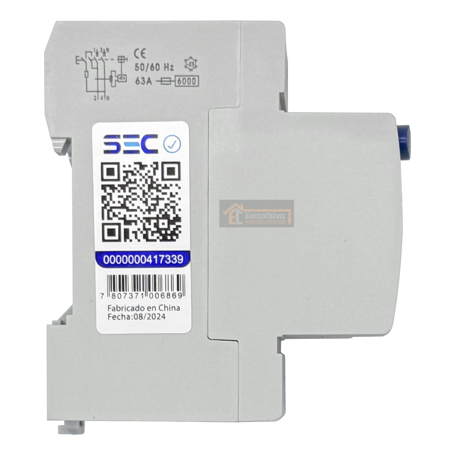 Interruptor Disyuntor Automático Diferencial 2p 25a (2x25a) 30mA Tipo AC - Lexo