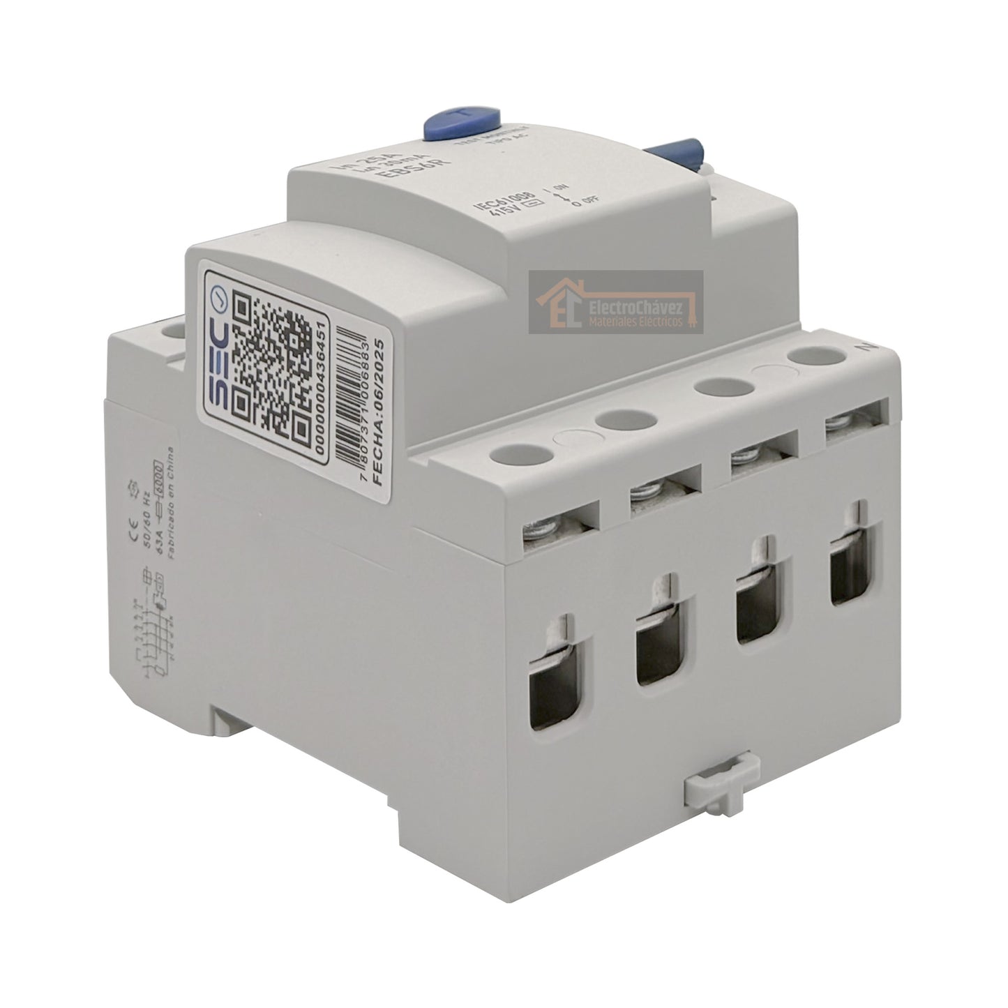 Interruptor Disyuntor Automático Diferencial 4p 25a (4x25a) 30mA Tipo AC - Lexo