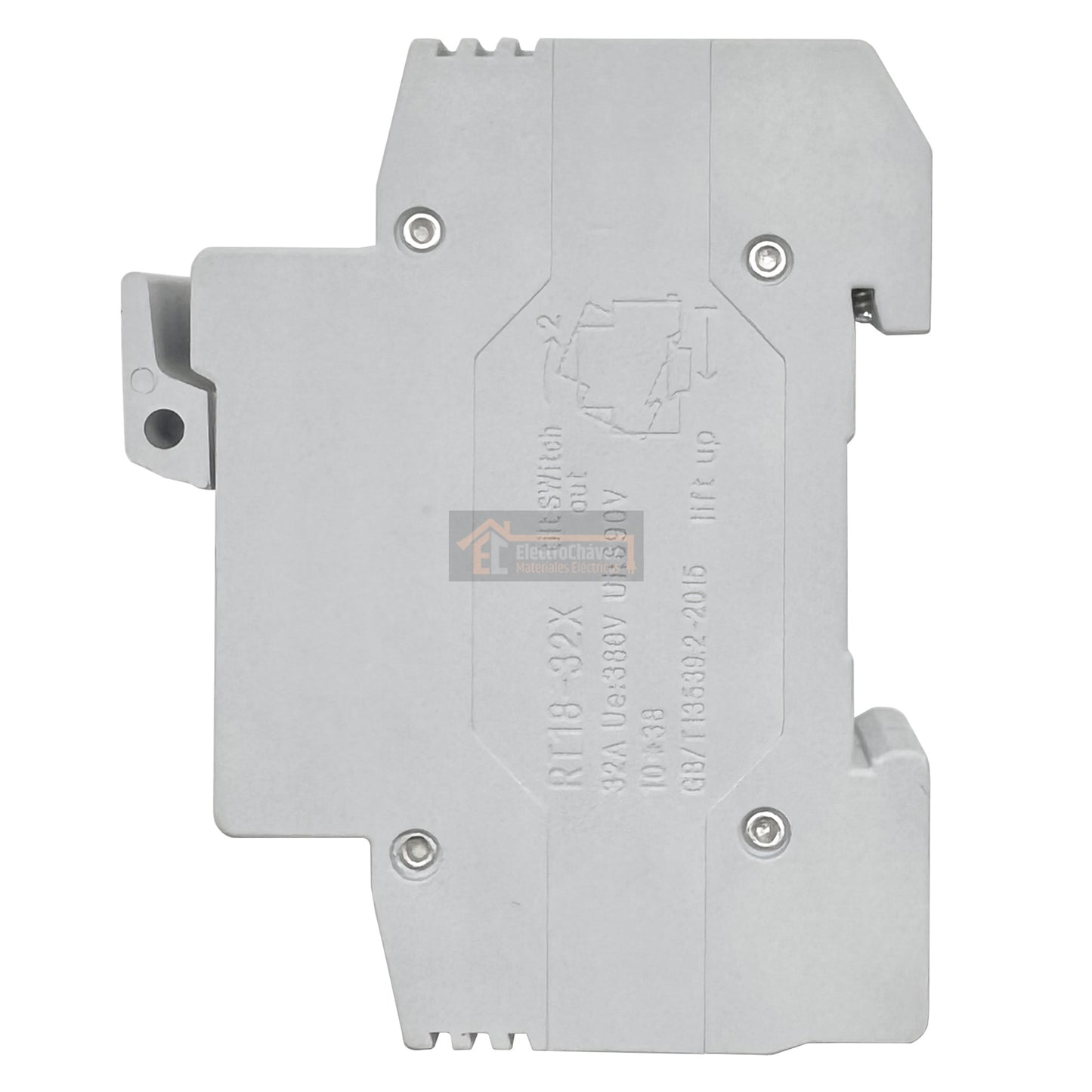 Base Portafusible con Luz Piloto 1p 10x38mm 32a Riel Din (Sin Fusible)