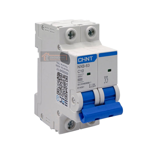Interruptor Disyuntor Automático 2p 10a (2x10a) 6ka Curva C - Chint