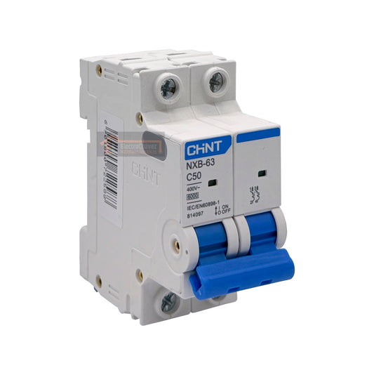 Interruptor Disyuntor Automático 2p 50a (2x50a) 6ka Curva C - Chint