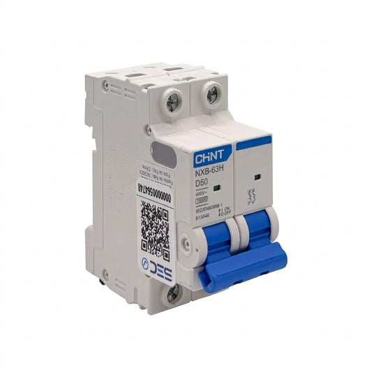 Interruptor Disyuntor Automático 2p 50a (2x50a) 10ka Curva D - Chint