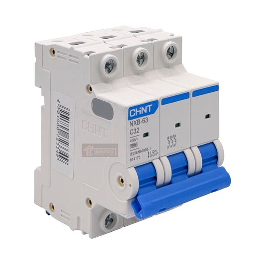 Interruptor Disyuntor Automático 3p 32a (3x32a) 10ka Curva C - Chint