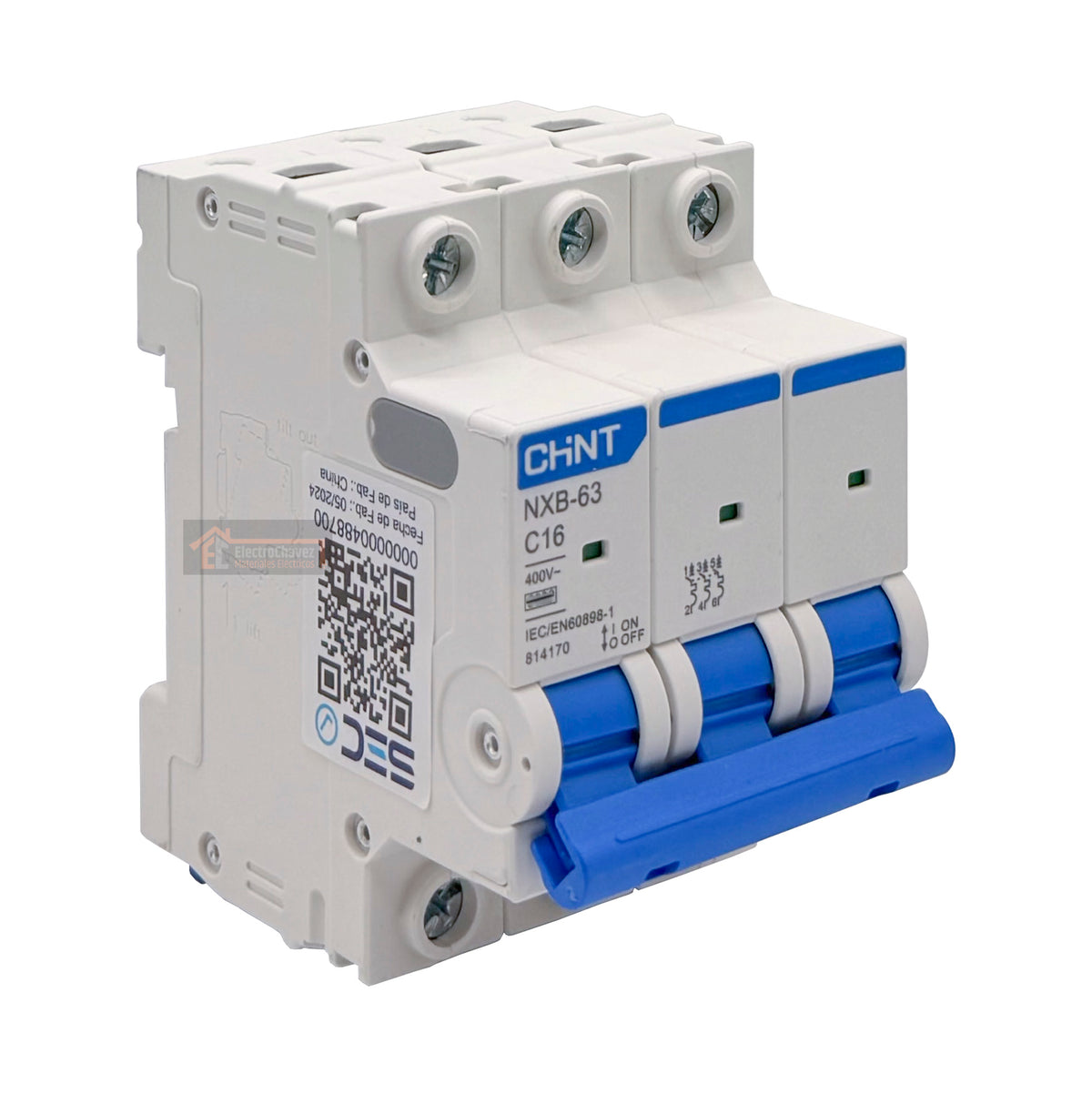 Interruptor Disyuntor Automático 3p 16a (3x16a) 10ka Curva C - Chint