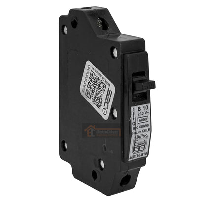 Interruptor Disyuntor Automático 1p 10a (1x10a) 6ka Curva B - Saime