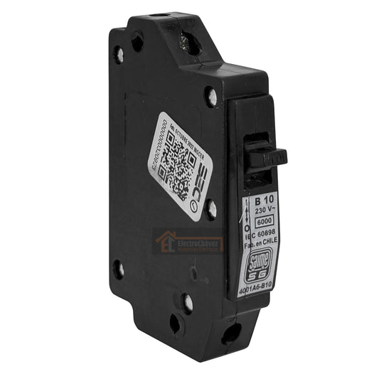 Interruptor Disyuntor Automático 1p 10a (1x10a) 6ka Curva B - Saime