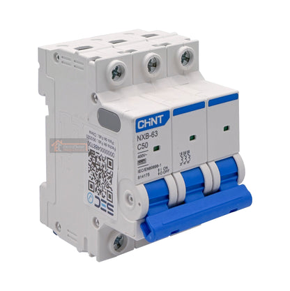 Interruptor Disyuntor Automático 3p 50a (3x50a) 10ka Curva C - Chint