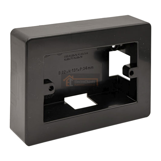 Caja Pvc Chuqui Distribución Eléctrica Negra - KALOP