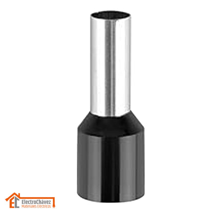 Terminal Ferrul Aislado 16 awg / 1,5 mm Negro (100 unidades)