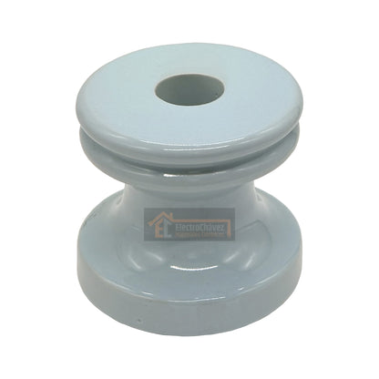 Aislador Carrete 79 mm Loza / Porcelana Grande