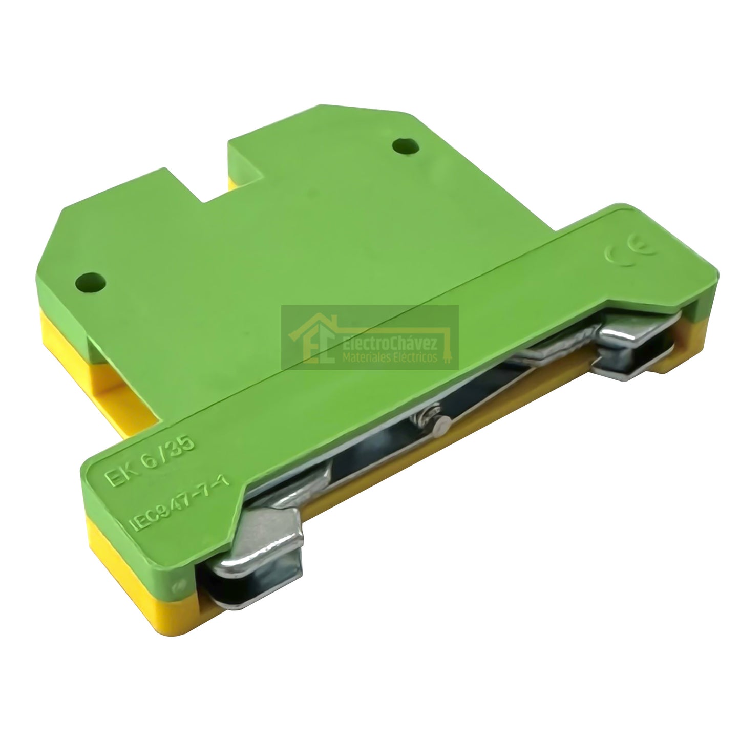 Borne Viking De Conexión Tierra 6 mm² Riel Din