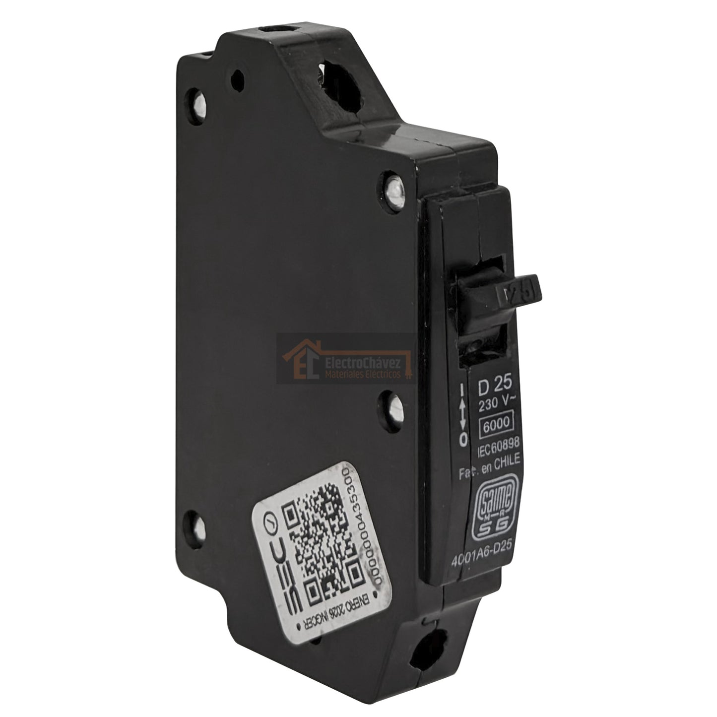 Interruptor Disyuntor Automático 1p 25a (1x25a) 6ka Curva D - Saime