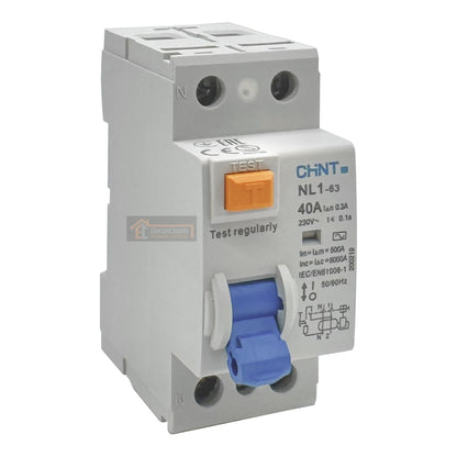 Interruptor Disyuntor Diferencial 2p 40a (2x40a) 300mA Tipo AC - Chint