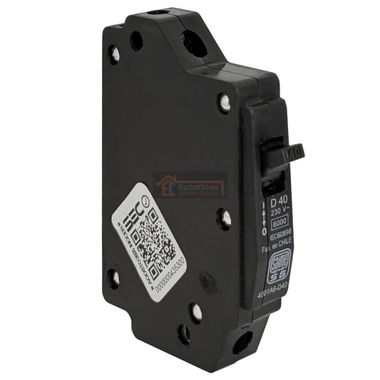 Interruptor Disyuntor Automático 1p 40a (1x40a) 6ka Curva D - Saime